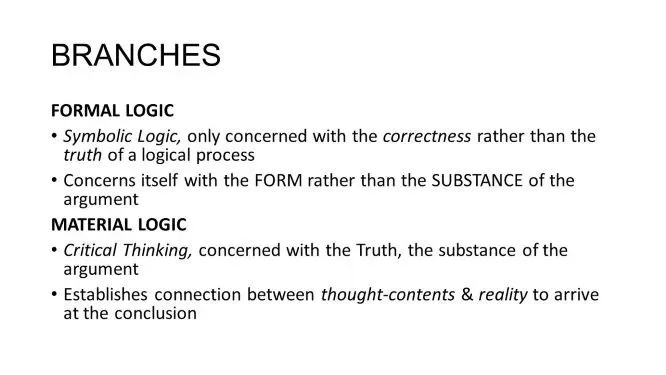 Formal Logic vs. Material Logic?