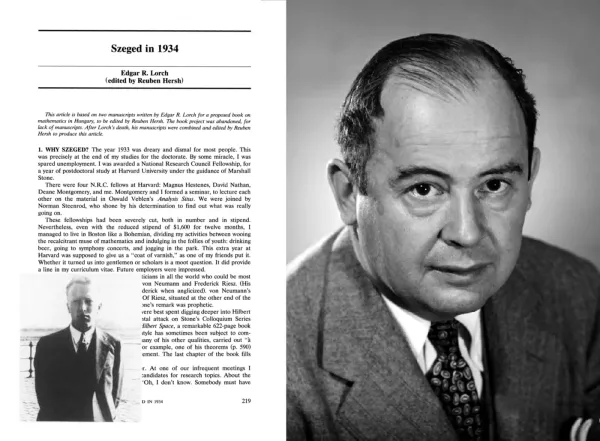 The Duties of John von Neumann’s Assistant in the 1930s
