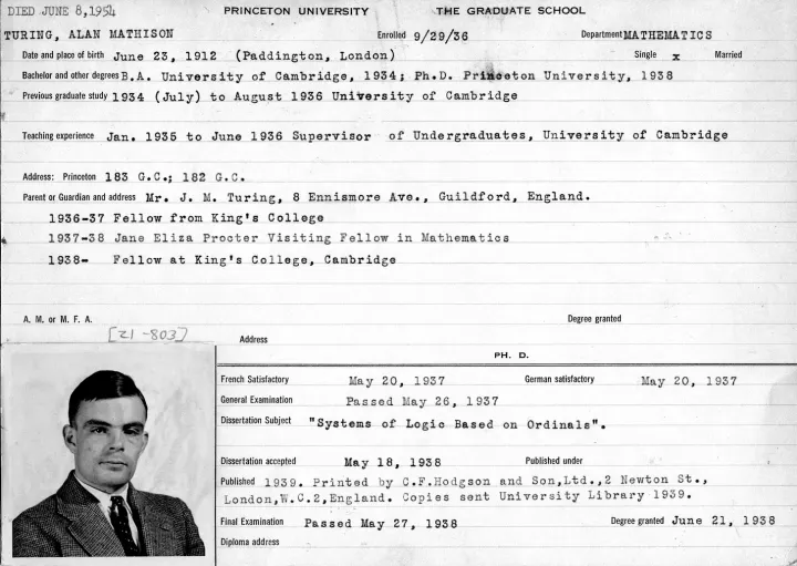 Alan Turing in America